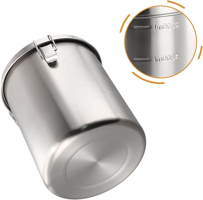 Stainless Steel Airtight Canister, Food Storage Canisters With Airtight Lid Locking Clamp, Stainless Steel Vacuum Sealed Grain Barrels For Coffee Bean Storage(2500MM B)