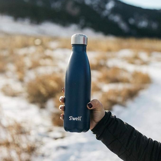 S'well Stainless Steel Water Bottle, 25oz, Azurite, Triple Layered Vacuum Insulated Containers Keeps Drinks Cold for 48 Hours and Hot for 24, BPA Free, Perfect for On the Go