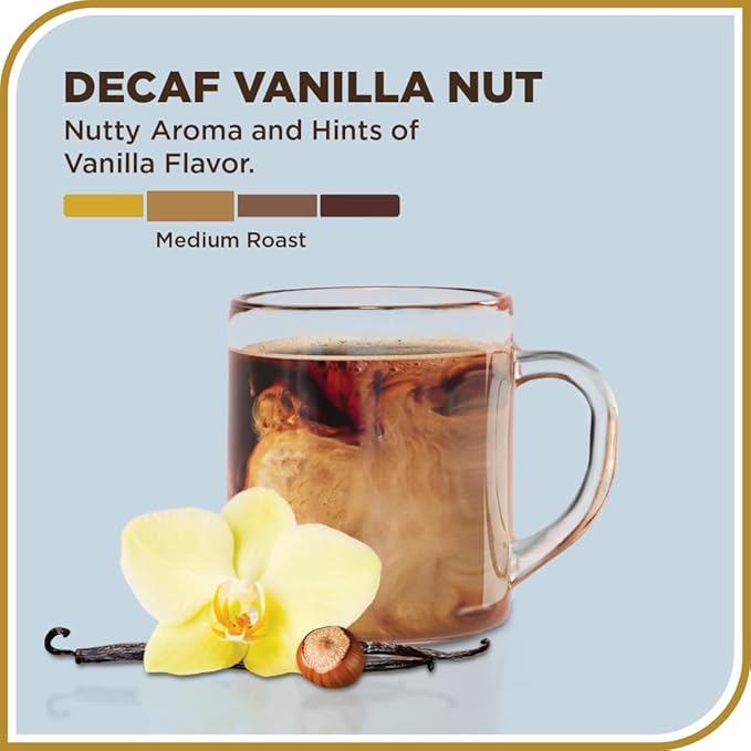 Don Francisco's Decaf Vanilla Nut Ground Coffee, Medium Roast – 100% Arabica, Flavored Coffee, 3-Pack of 12 oz Bags