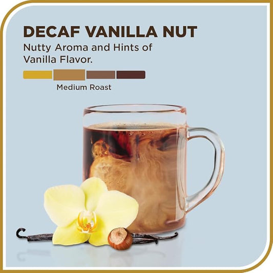 Don Francisco's Decaf Vanilla Nut Ground Coffee, Medium Roast – 100% Arabica, Flavored Coffee, 3-Pack of 12 oz Bags