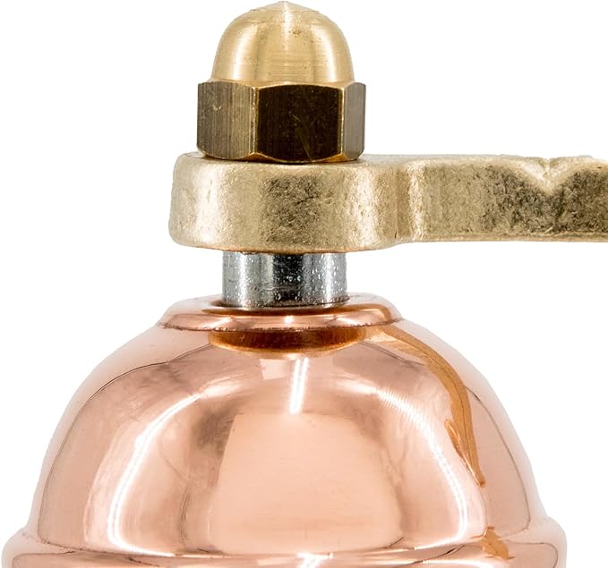 Original Greek Pepper Mill, 8-Inch Copper – European Manual Pepper Grinder, Refillable, with Polishing Cloth