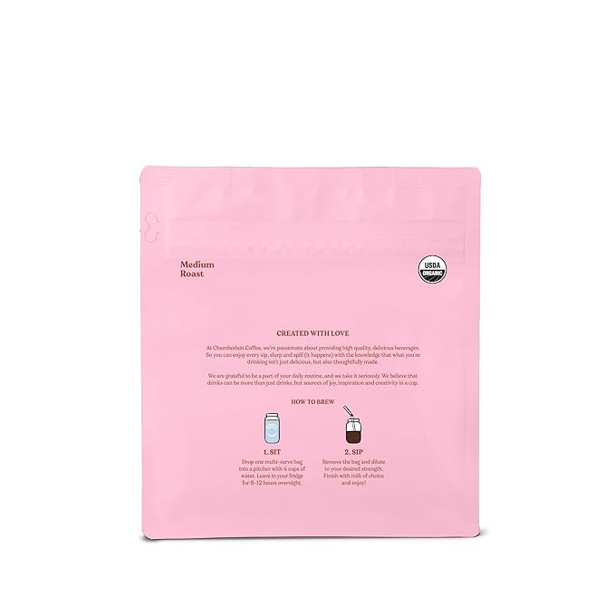 Chamberlain Coffee Fluffy Lamb Vanilla XL Cold Brew Bags - Premeasured, Ready to Brew Coffee Packs - Contains 4 XL Cold Brew Bags, Makes 4 Cups of Coffee Per Bag - 8.5 Oz