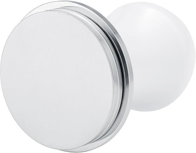 Normcore 49.7mm Coffee Tamper V4.1 Mini, Spring-loaded Tamper For La Pavoni Pre-Millennium, ROK Espresso Maker, 304 Stainless Steel Flat Base, White