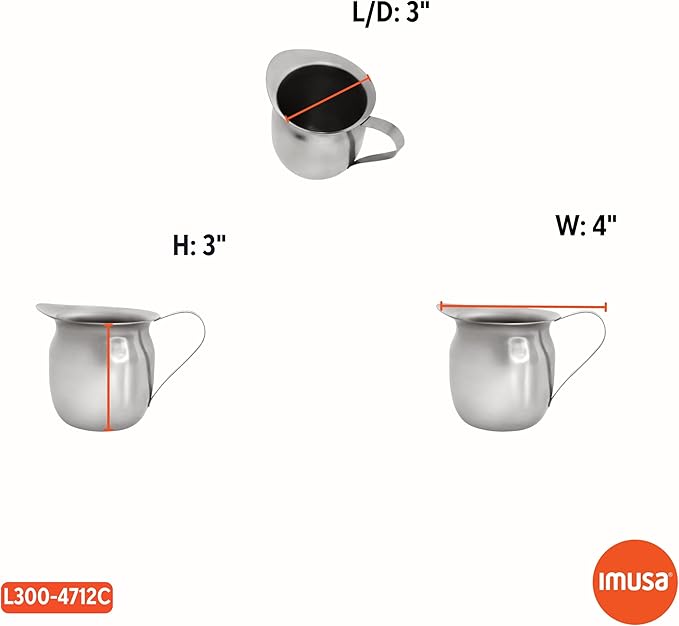 IMUSA 8oz Stainless Steel Bell Creamer