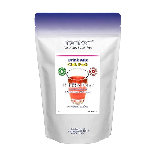 GramZero Prickly Pear Zero Calorie Sugar Free Drink Mix, Great For Nutrition Club Loaded Tea, Stevia Sweetened
