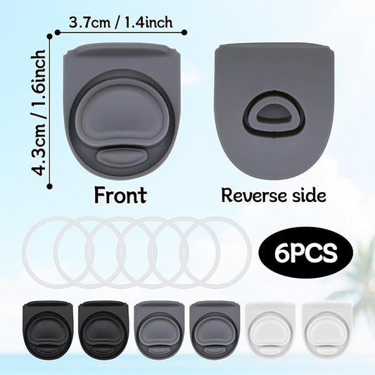 6 Sets Replacement Stopper and O Ring Gasket Compatible with Owala FreeSip 24oz 32oz,Water Bottle Lid Insert Cap Silicone Seal Parts for Owala 16/19/24/32/40oz Mouth Piece Accessories Z6S2
