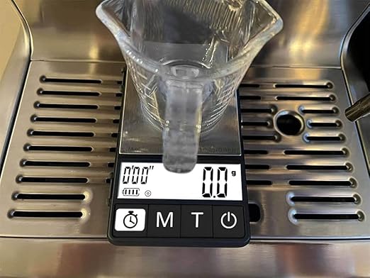 (Latest Version) Espresso Scale with Timer 1000g x 0.1g, Espresso Coffee Scale for Drip Tray, 35 Ounces/0.01oz,Coffee Scale Espresso with Silicone Mat,Large Backlit Display,Batteries