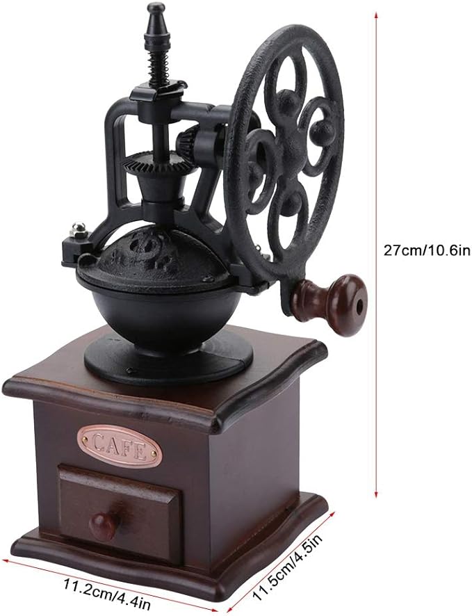 Vintage Style Manual Coffee Grinder, Manual Coffee Bean Grinder, Pepper Spice Hand Mill, Retro Design Coffee Bean Hand Grinder