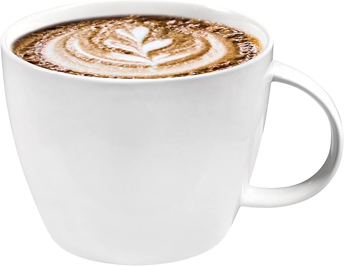 30 oz 900ml Large Coffee Mug Ceramic Jumbo Soup Bowl with Handle Cereal Mugs, Big Coffee Cup for Latte, Cappuccino, Cocoa, Hot Chocolate, Milk, Tea, Breakfast Mulled Drinks, White