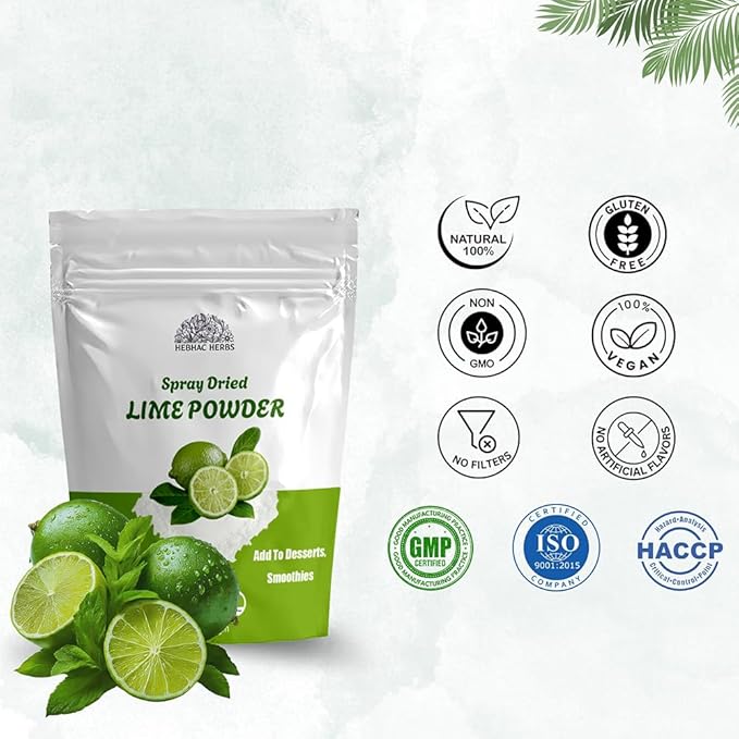 Lime Juice Powder 227g | Dried Lime Powder -Drink | Perfect for Baking, Smoothies, Hot or Cold Drink