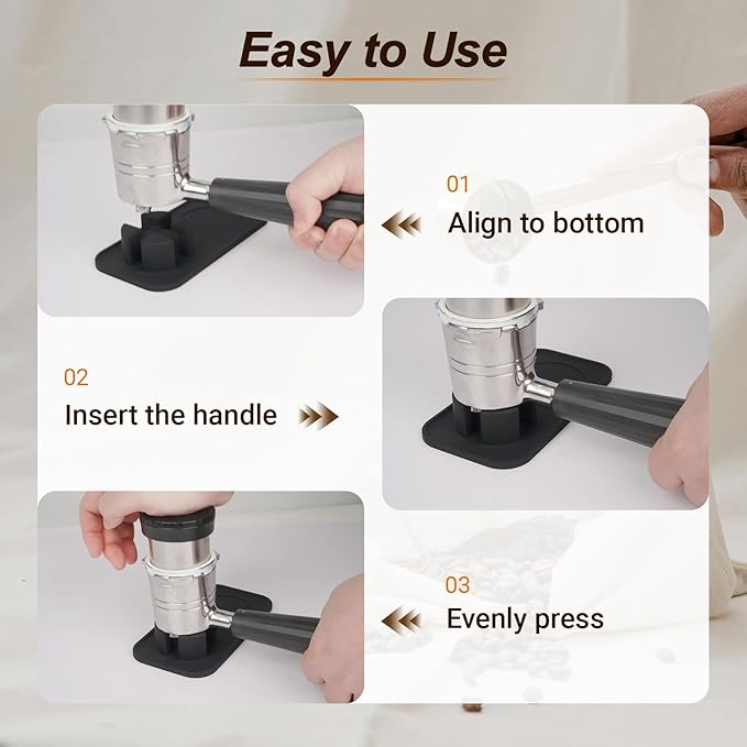RAWILL Tamping Mat for Ninja Espresso Machine ES601/ES701,Silicone Black Tamping Holder,Non-Slip Espresso accessories for Luxe Cafe Machine,Waterproof, Heat Resistant