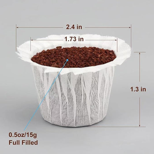 Haetyly 200 Counts Coffee Filter Paper for Keurig Brewers Single Serve 1.0 and 2.0 Fits All Brands Reusable K Cups (One kcup included))
