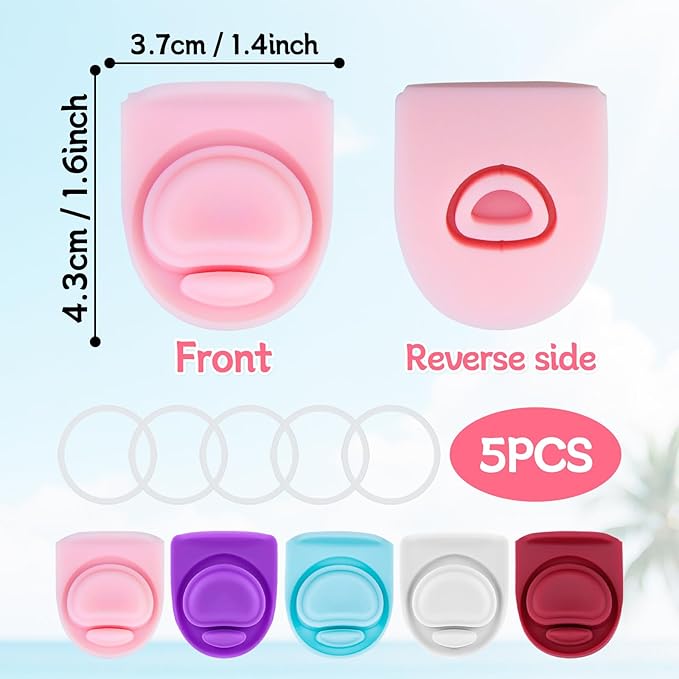 5 Sets Replacement Seal Gasket Stoppers for Owala Freesip 16oz 32oz Cap Mouth,Silicone O Sealing Ring Parts Water Bottle Top Lid Accessories for Owala Freesip 16/19/24/32/40oz（5 colors 6