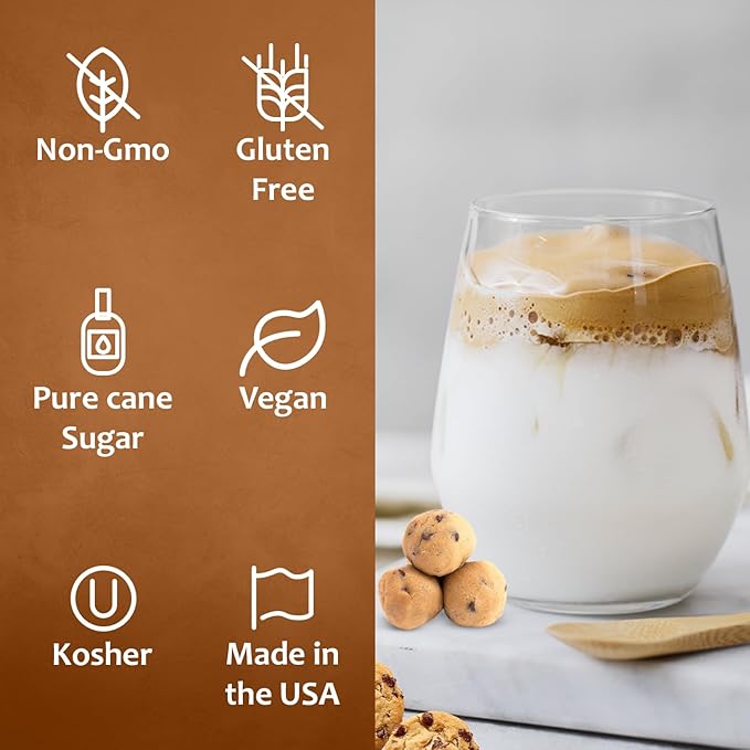 Syruvia Coffee Syrup Variety Pack - Vanilla & Chocolate Chip Cookie Dough- Gluten-Free, Kosher, 25.4 fl oz Bottles - Enhance Your Coffee Experience with Premium Flavoring Syrups