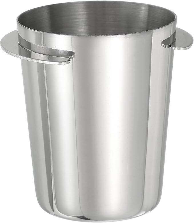 uxcell 53mm Coffee Grinder Powder Cup, Stainless Steel Espresso Coffee Powder Feeder, Espresso Coffee Machine Tools for Coffee Tamper (Silver)