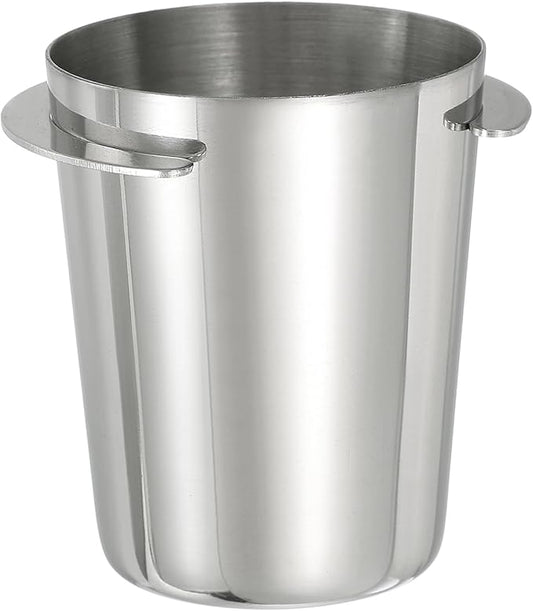 uxcell 53mm Coffee Grinder Powder Cup, Stainless Steel Espresso Coffee Powder Feeder, Espresso Coffee Machine Tools for Coffee Tamper (Silver)