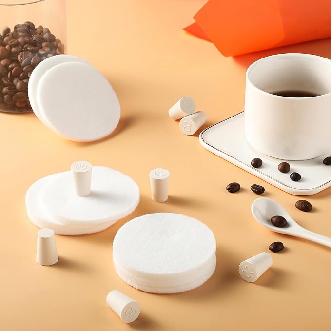 20 Pack Cold Brew Coffee Filters Include 8 Coffee Filter 12 Reusable Replacement Rubber Stoppers Kit for Cold Brew System