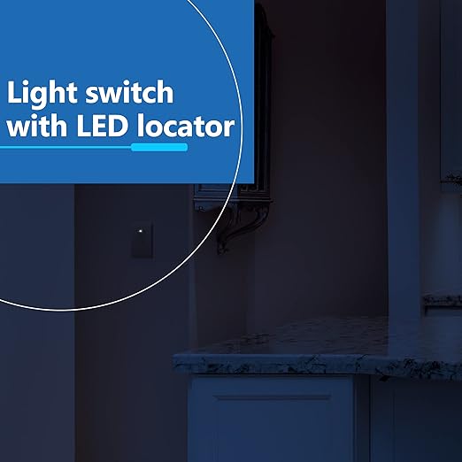 LIDER Matte Finish Lighted Triple Switch with Screwless Wall Plate, Combination Frameless Decorator Switch with Locator Light, Ground Terminal Single Pole, 15A 120V, UL Listed, Nickel, 2 Pack
