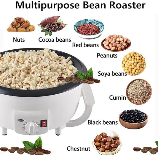 Coffee Roaster Machine for Home Use, Electric Coffee Bean Roaster, Coffee Bean Roaster, 0-240℃ Temperature Adjus, 750G Capacity Non-Stick Coating for Baking Nuts Beans