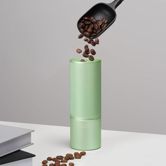 TIMEMORE Manual Coffee Grinder Stainless Steel Espresso Coffee Bean Grinder with Foldable Handle Chestnut C3 ESP PRO Internal Adjustable Setting, Double Bearing Positioning for Pour Over Coffee Green