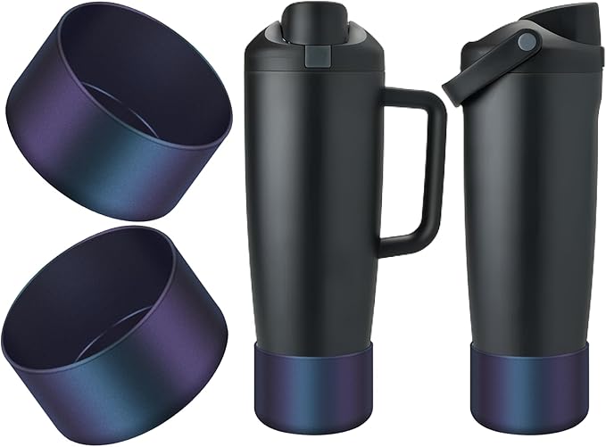 2PCS Silicone Boot Compatible with Owala 30oz & 40oz FreeSip Sway Bottles & Tumblers, Protective Anti-Slip Bottom Cover Sleeve for Freesip Sway Tumbler