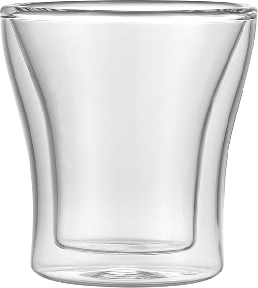 Restaurantware Espresso Shot Glasses 12 Case 3.38 Ounce Double Wall Insulated Borosilicate Glass Clear For Hot And Cold Beverages