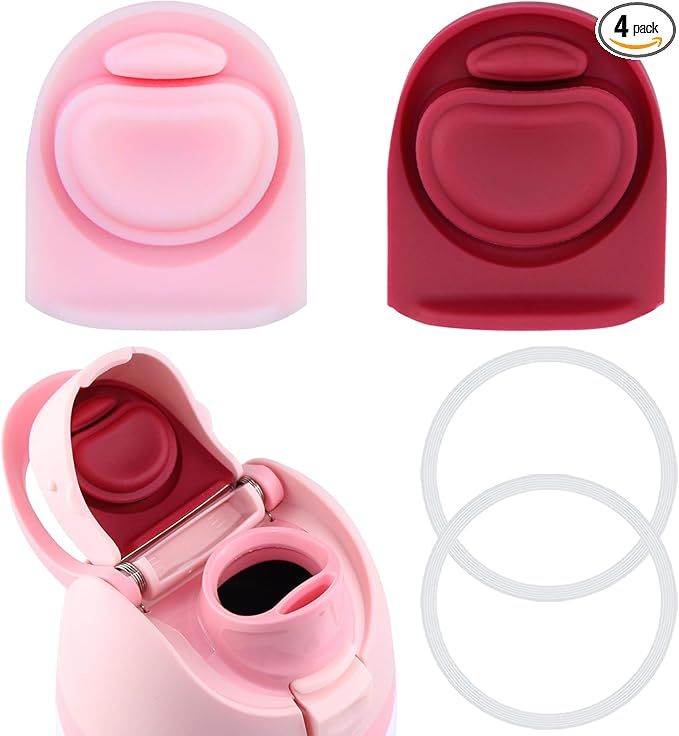 2 Sets Replacement Rubber Stopper and O Ring Gasket Compatible with Owala FreeSip 24oz 32oz,Water Bottle Lid Insert Cap Seal Parts for Owala 16/19/24/32/40oz Mouthpiece Accessories B2S4