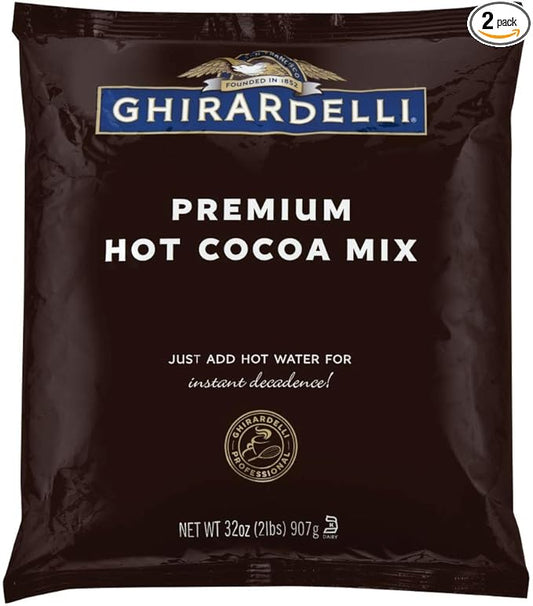 Ghirardelli Chocolate Premium Hot Cocoa Mix, 32-Ounce Packages (Pack of 2)