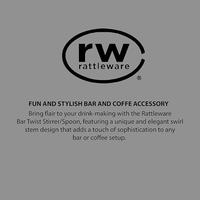 Rattleware Stainless Steel Spoon Twist 11-1/2-Inch – Coffee Scoop with Graduated Measure, Long Handled Espresso Spoon, Barista Tool, Coffee Bar Accessories for Effortless Cocktail Mixing (Set of 4)