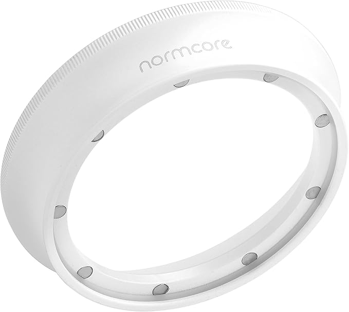 Normcore 58mm Espresso Dosing Funnel V2 - Magnetic Dosing Ring - 18mm Anodized Aluminum with 8 Neodymium Compatible with 58mm Bottomless Portafilter - Non-stick coating White