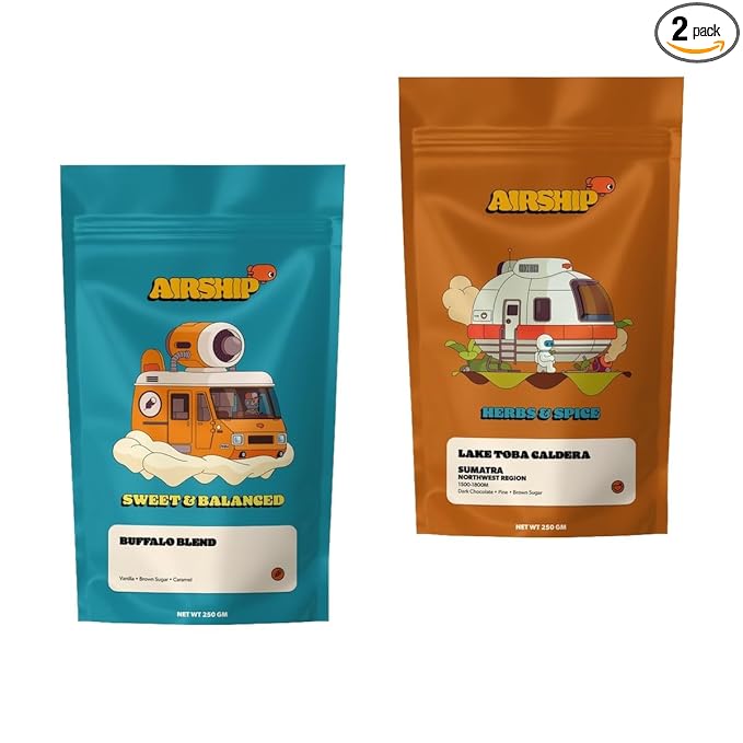 Bean Box Sampler - Roasted by Airship, 2-Pack, Whole Bean Coffee, Gourmet Coffee