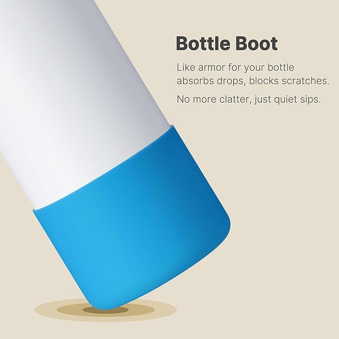 Silicone Boot for Owala 24 oz Water Bottle, Anti-Slip Protective Sleeve Bottom Cover for Owala Twist/FreeSip/Flip Stainless Steel Water Bottle(Blue)