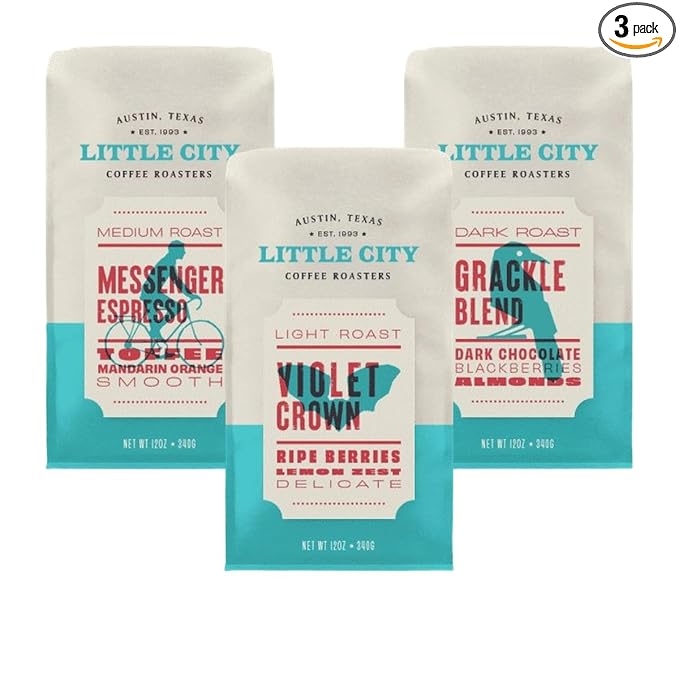 Bean Box Sampler - Roasted by Little City Roasters, 3-Pack, Whole Bean Coffee, Gourmet Coffee