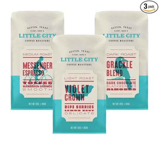 Bean Box Sampler - Roasted by Little City Roasters, 3-Pack, Whole Bean Coffee, Gourmet Coffee