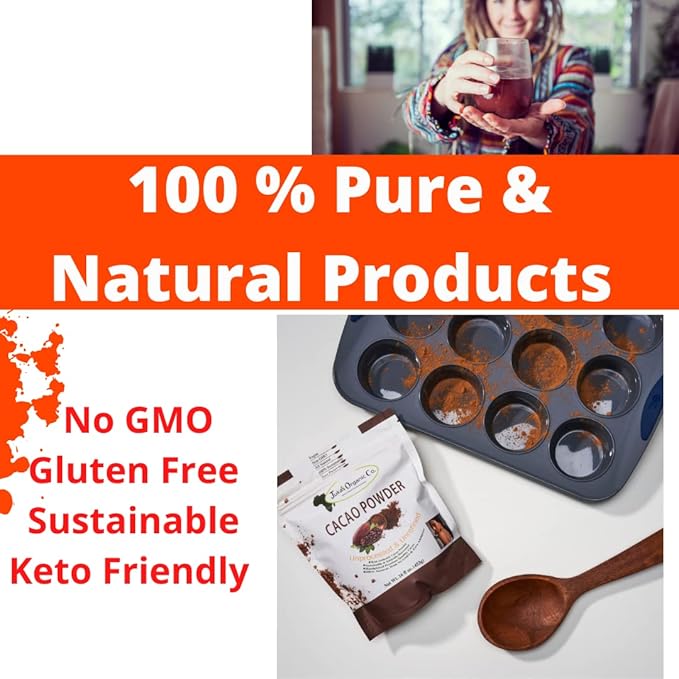 Cacao Powder By Juka's Organic Co. (Non-GMO, Gluten-Free, Unrefined, Authentic, Organic & All Natural From West Africa) (8)