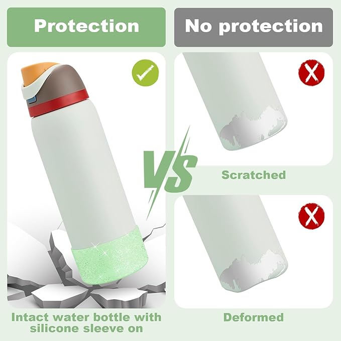 Silicone Boot for Owala Water Bottle 24 oz 32 oz 40 oz, Anti-Slip Protective Sleeve for FreeSip/Twist/Flip Stainless Steel Water Bottles Accessories