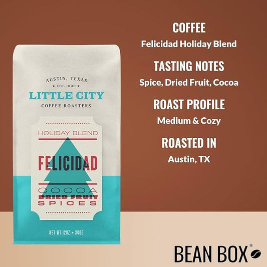 Felicidad Holiday Blend - Roasted by Little City Coffee Roasters - Freshly Ground Coffee - 12 Ounce Bag