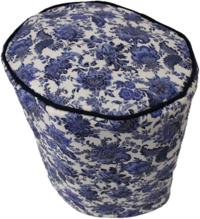 Cotton Cover Compatible with K Coffee Brewing System (Little K, Blue Floral)