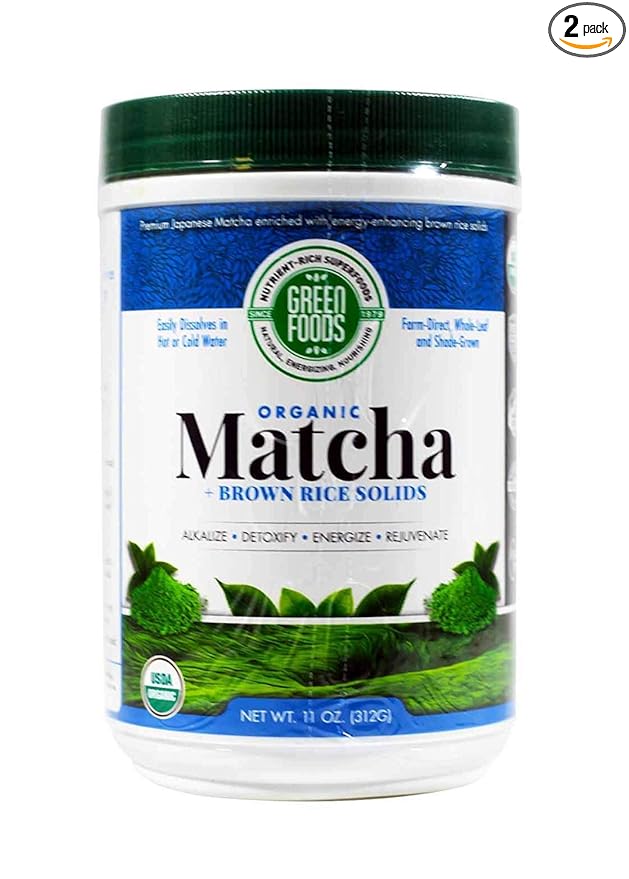 Green Foods Corporation, Organic Matcha Green Tea, 11 oz (312 g) Green Foods Corporation, Organic Matcha Green Tea, 11 oz (312 g) - 2pcs