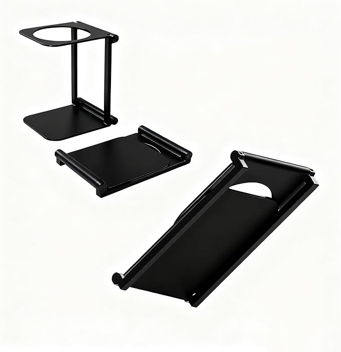 Pour over Dripper Stand,Portable &Foldable Aluminum Coffee Dripper Holder Rack, Espresso Machine Stand Suitable for Home,Office,Camping (Black)