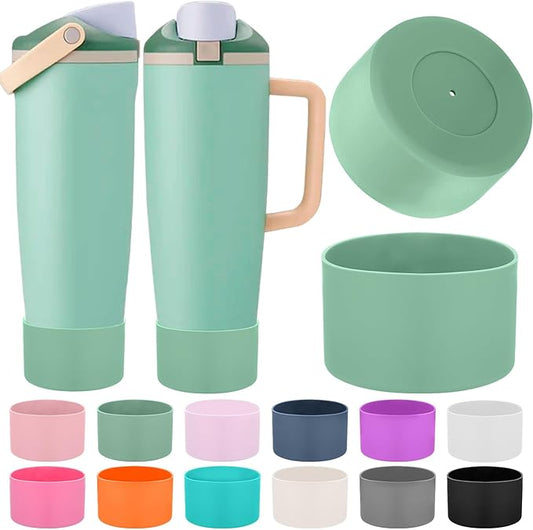 Mity rain 2PCS Protective Silicone Boots for Owala 30oz & 40oz FreeSip Sway Bottles & Tumblers - Accessories for owala, Enhances Stability & Prevents Scratches (Sage Green)
