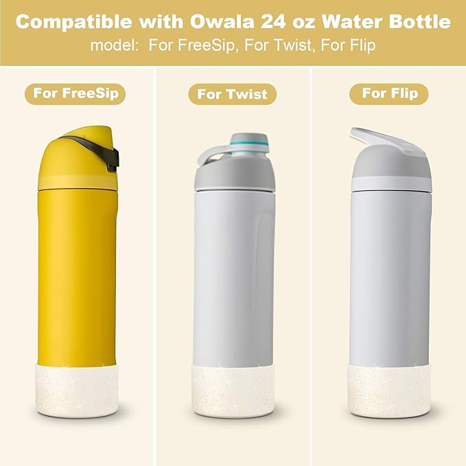 Silicone Boot for Owala Water Bottle 24 oz 32 oz 40 oz, Anti-Slip Protective Sleeve for FreeSip/Twist/Flip Stainless Steel Water Bottles Accessories