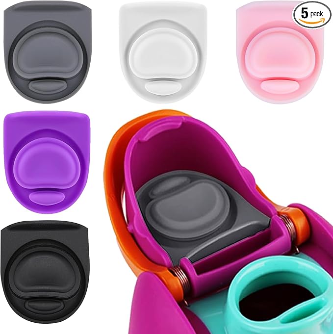 5 Pcs Replacement Seal Stopper Compatible with Owala FreeSip 16oz 32oz,Bottle Top Gasket Lid for Owala 16/19/24/32/40oz Seal Mouth Cap Silicone Stopper Parts Insert Accessories（5 colors 4）