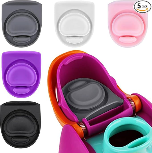 5 Pcs Replacement Seal Stopper Compatible with Owala FreeSip 16oz 32oz,Bottle Top Gasket Lid for Owala 16/19/24/32/40oz Seal Mouth Cap Silicone Stopper Parts Insert Accessories（5 colors 4）