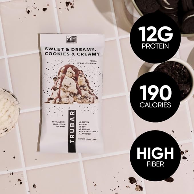 TruBar Cookies & Cream Protein Bar, 1.76 OZ