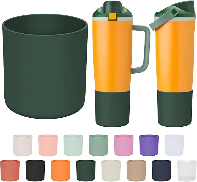 Silicone Higher Boot Compatible with Owala 30oz & 40oz FreeSip Sway Bottles & Tumblers, Large Protection Anti-slip Bottom Cover Sleeve for Freesip Sway Tumbler and Bottle