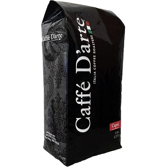 Caffe D'arte Capri Whole Bean Espresso Coffee, 5 Pounds
