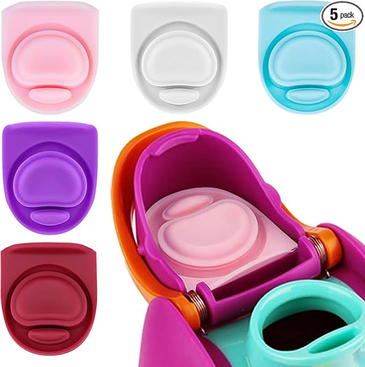 5 Pcs Replacement Seal Stopper Compatible with Owala FreeSip 16oz 32oz,Bottle Top Gasket Lid for Owala 16/19/24/32/40oz Seal Mouth Cap Silicone Stopper Parts Insert Accessories（5 colors 6）