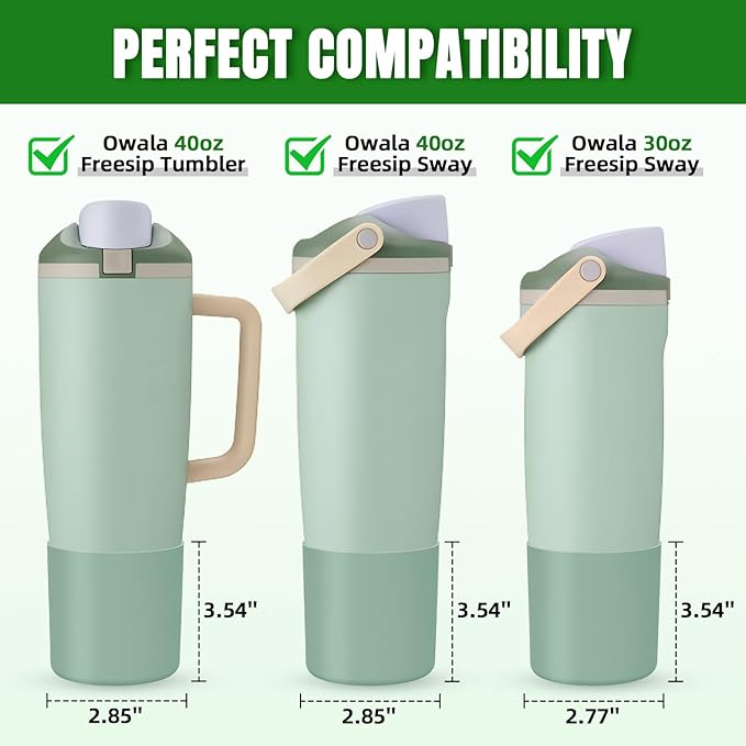 Silicone Higher Boot Compatible with Owala 30oz & 40oz FreeSip Sway Bottles & Tumblers, Large Protection Anti-slip Bottom Cover Sleeve for Freesip Sway Tumbler and Bottle