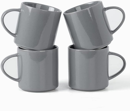 famiware Nebula 4 Pieces Coffee Mug, 14 oz Catering Mugs with Handle for Coffee, Tea, Cocoa, Milk, Dark Gray